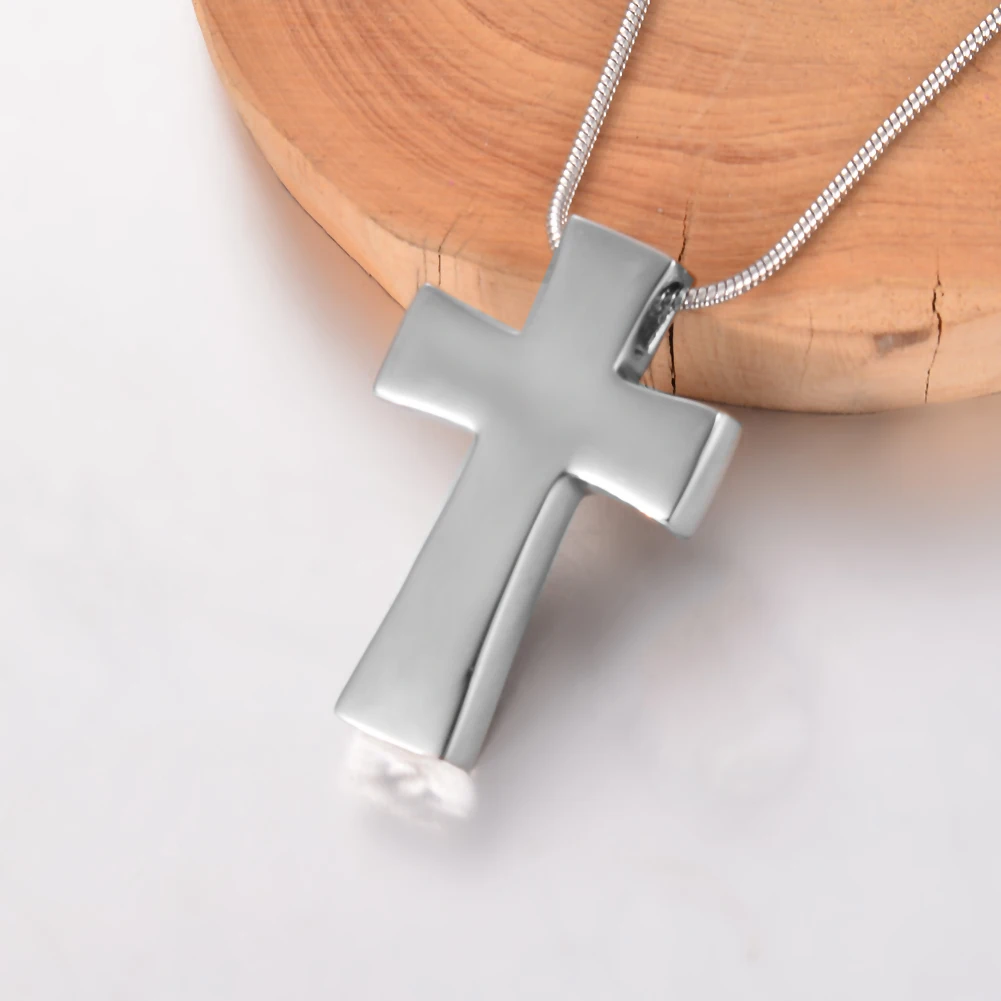Stainless Steel Vintage Cross Heart  Cremation Ashes Urns Necklace Openable Memorial Keepsake Pendant Jewelry Dropshipping 5