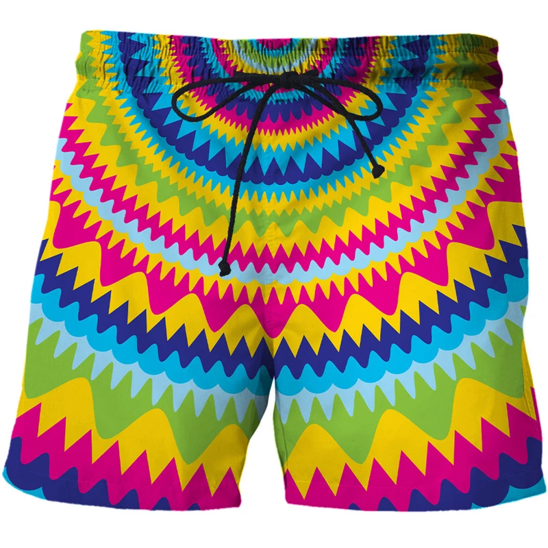 

3D men Color psychedelic Graphic Beach Shorts Novelty shorts Bermuda shorts casual sports shorts Summer quick-drying surf shorts