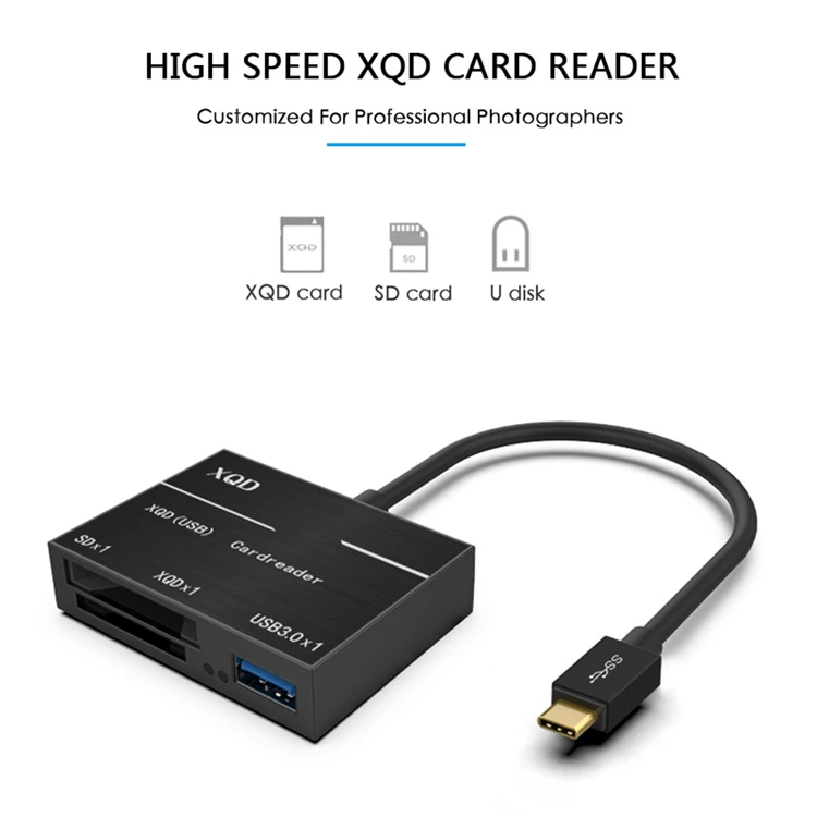 Type-C к XQD/SD кард-ридер USB-C концентратор высокоскоростной USB3.0 компьютерный набор адаптер для sony серии G Lexar XQD поддержка горячей замены