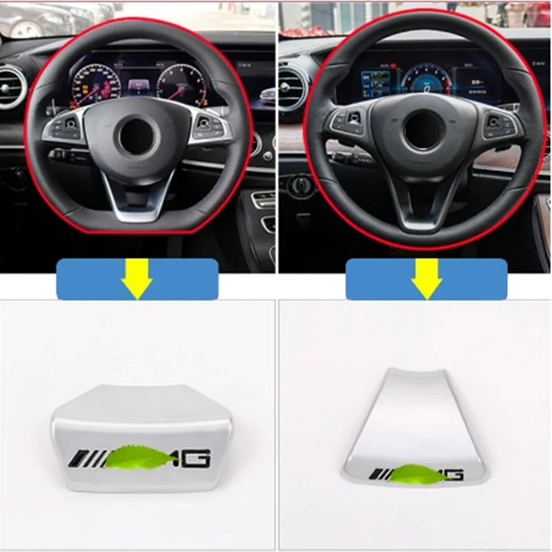 

For A B C E Class GLA CLA GLC GLE GLS W213 W205 x253 Steering Wheel Emblem Decor Decal Sticker Badge Decoration AMG Logo