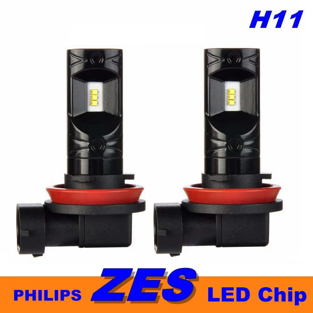 9005 9006 H11 светодиодный автомобильные передние противотуманные фары H11JP H11EU H7 880 881 12V 6500K чипы ZES 30W Canbus Размеры Автомобильный свет