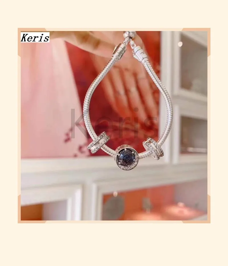 

High Quality Original 1:1 100% Pure Silver New Cat-Eye Clasp Shrink String Bracelet Free Delivery