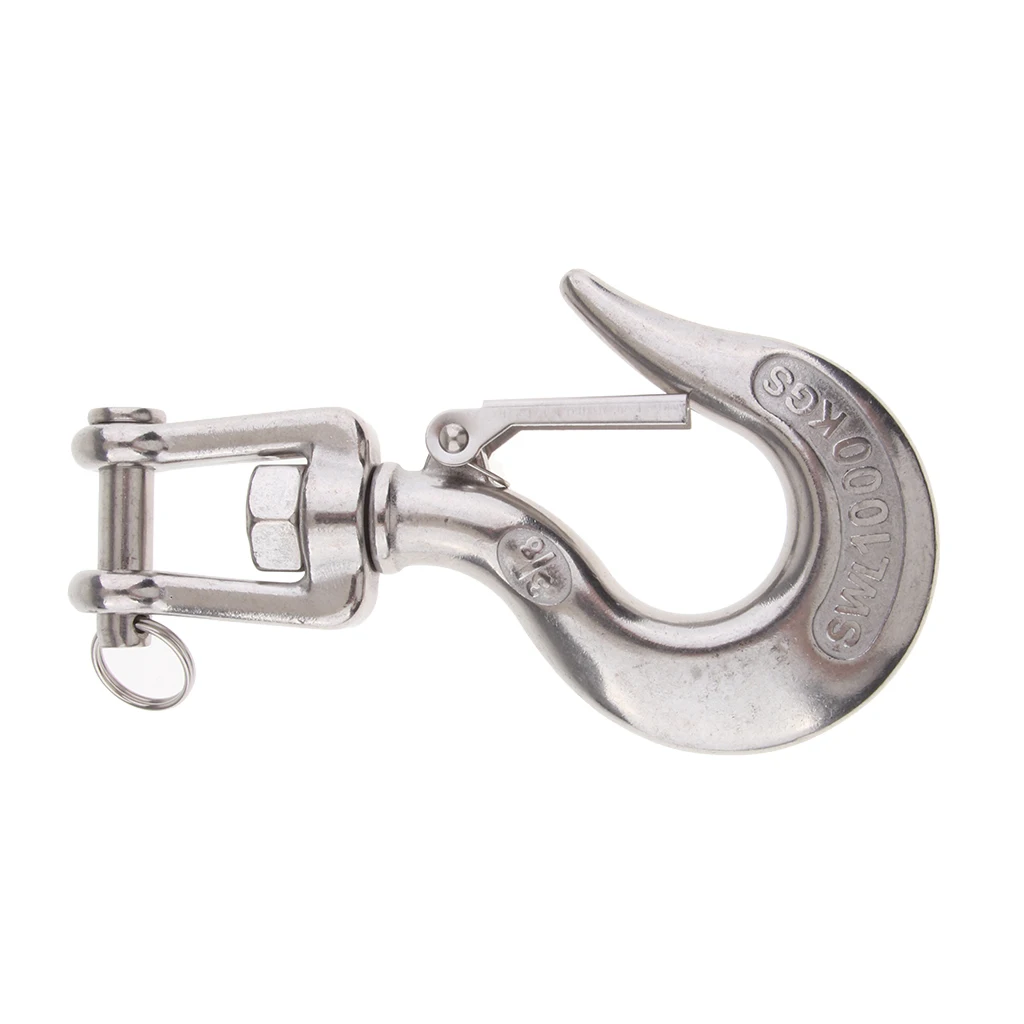 304 Stainless Steel Swivel Eye Clevis Lifting Chain Snap Hook 3/8 Inch