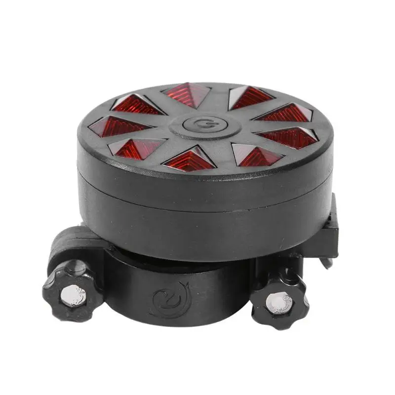 Top LED Bicycle Round Rear Light 9 Drill Warning Tail Lamp Cycling Bike 4 Modes Safety Tail Light 4 Top LED Bicycle Round Rear Light 9 Drill Warning Tail Lamp Cycling Bike 4 Modes Safety Tail Light 4
