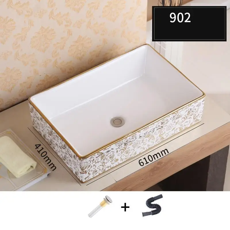 Version A Lavatorio Wastafel Pia Para Banheiro Salle De Bain Wasbak Vessel Bowl Black Sobre Encimera Bathroom Basin Lavabo Sink Washbasin - Цвет: Version A