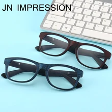 J N анти-голубые световые очки для чтения, деревянные очки с зернистой пластиковой оправой, очки унисекс по рецепту+ 1,0to+ 4,0 T18150-1