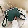 Casual Clip Bag Simple Women Messenger Bag PU Leather Lady Shoulder Crossbody Bag Kiss Lock Bags Party Evening Clutch Purse ► Photo 1/6