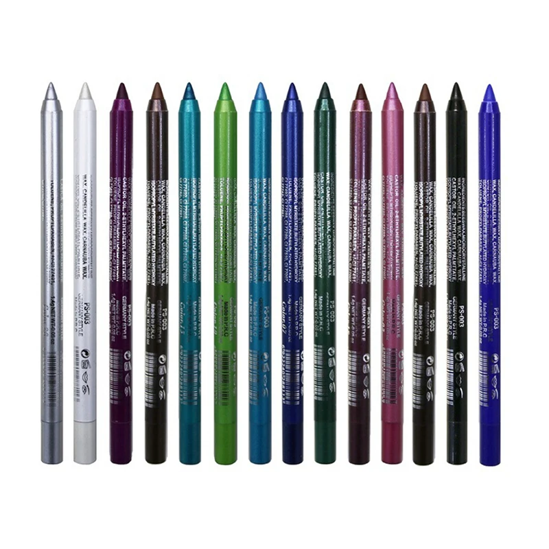 

Waterproof and Sweat Is Not Blooming Quick Dry and Colorful 14 Glitter Color Eyeliner Pen Pearl Eye Shadow Pen Makeup Tool TSLM1