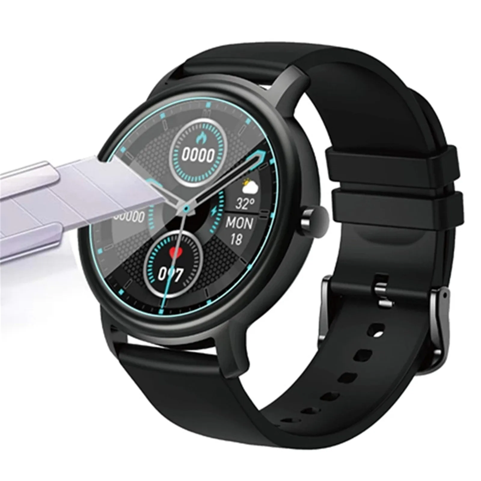 

4pc/lots Premium Tempered Glass Screen Protector film For xiaomi Mibro Air SmartWatch Guard 2.5D clear HD Protective films cover