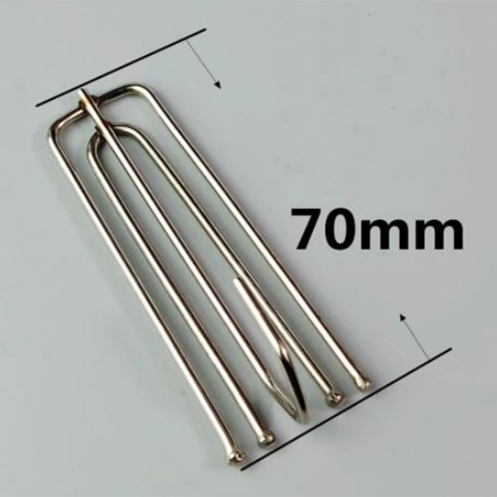 30Pieces Curtain Hooks Clip Tape 4-Prong Pinch Pleat Hanging Goblet Metal/Steel