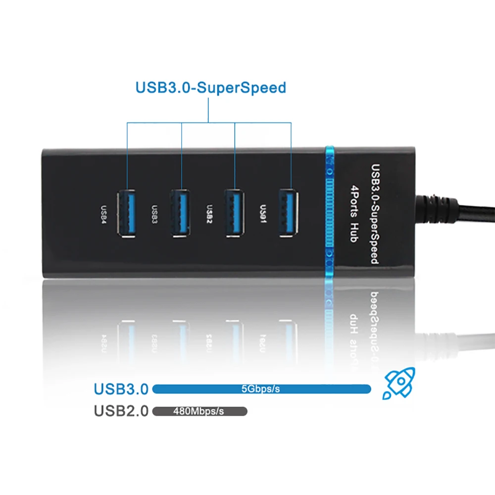 Expansor para pc Acessórios de Computador Usb de Alta Multi de 7 Velocidade Divisor Portas Porta Múltipla Hub Usb 3.0 6 velocidade, divisor multi de 7 portas, hub