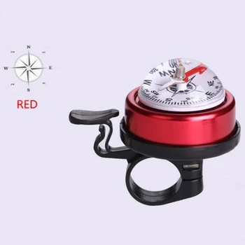 

Bicycle Compass Bell Compass Aluminum Alloy Horn Sound Alarm Protection Bell-red suitable for mountain bikes and road bikes