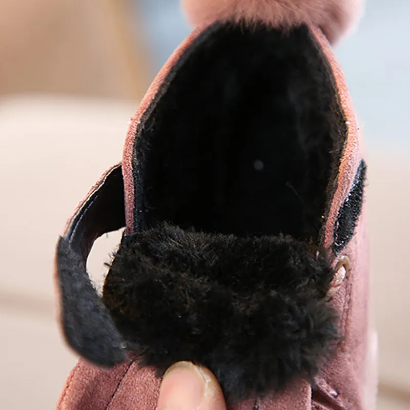 Children Boots Plus Velvet autumn and winter new Cotton Boots Boys girls High Quality Anti-slippery Outdoor Casual sneaker