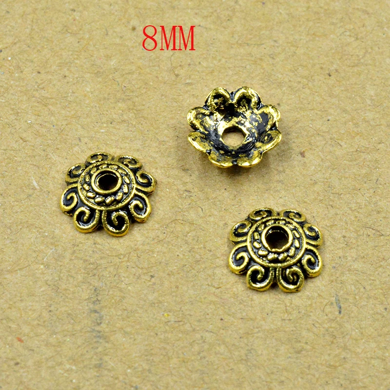 20 шт. 8 мм старинные стеклянные бусины в виде лепестков|Шармы| |