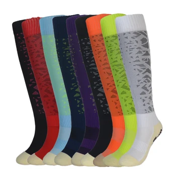 1 Pair Men's Non-Slip Soccer Socks Breathable Knee High Towel Bottom Cycling Hiking Sports Training Women Child Football Socks 2