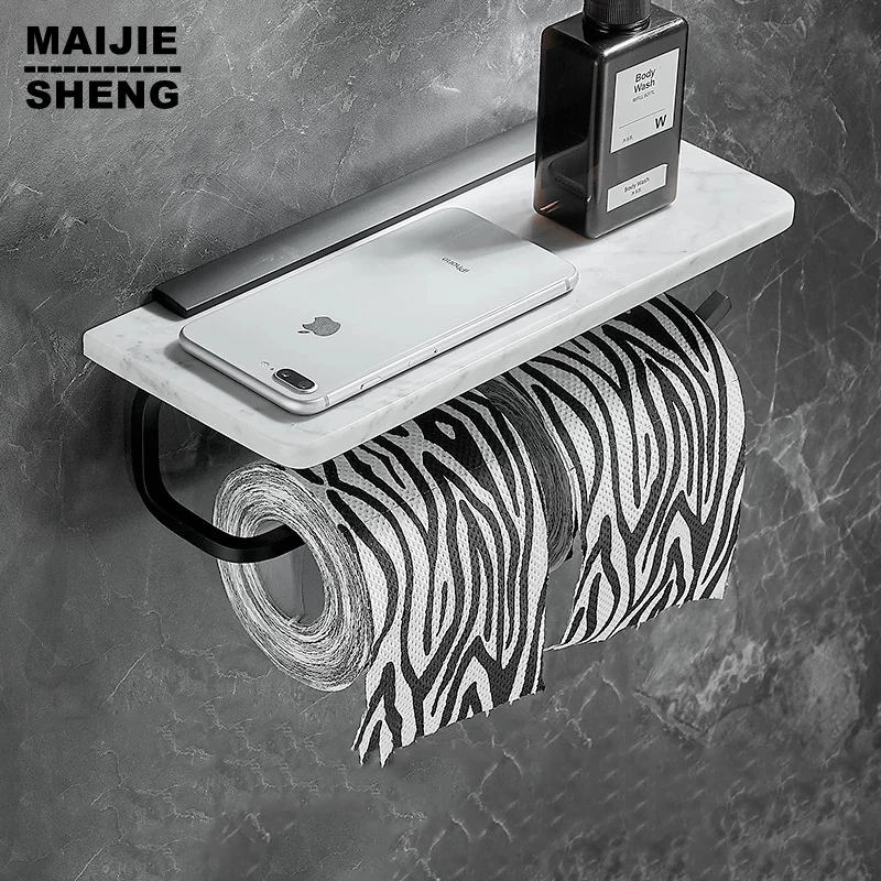 

Marble Toilet Paper Holder Bathroom Accessories Corner Shelf Shelves Toilet Bathroom Vanity Storage Rack Wash Basin Desktop