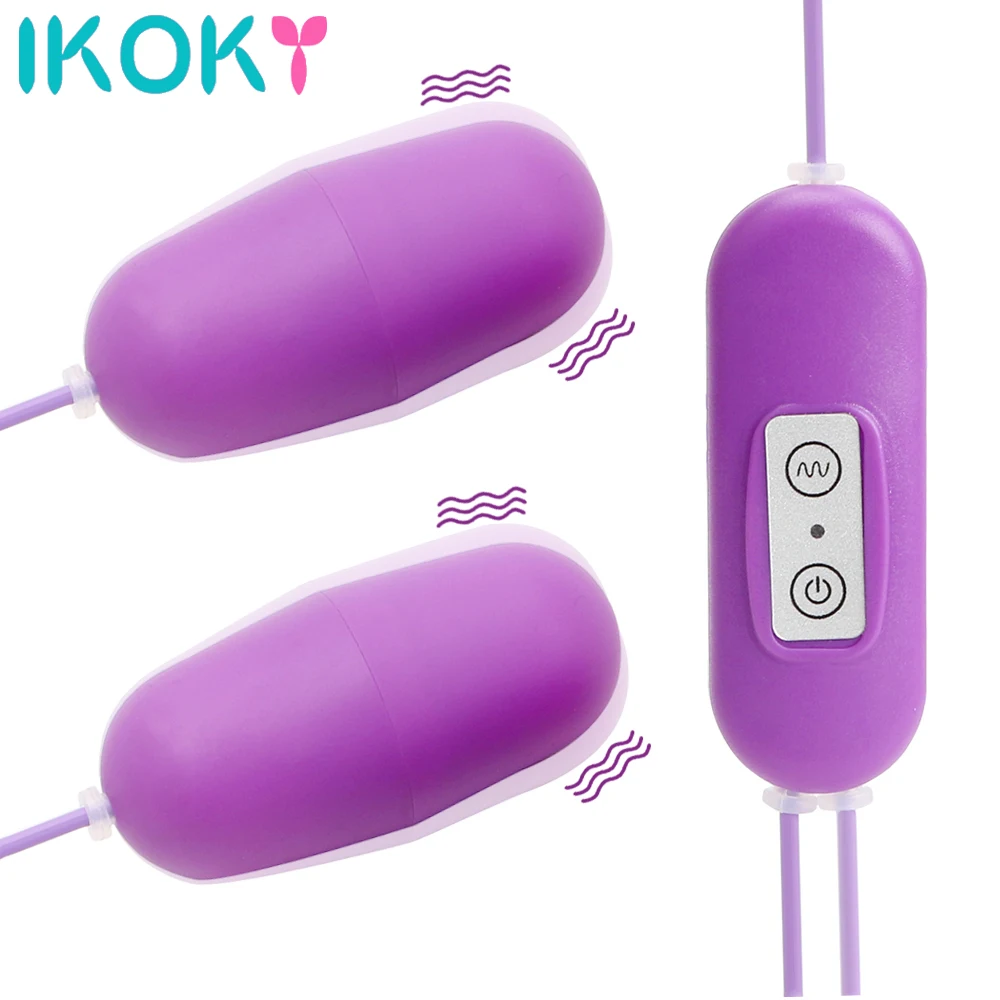 IKOKY 12 Частотный двойной вибратор яйцо Стимулятор клитора магазин пуль USB