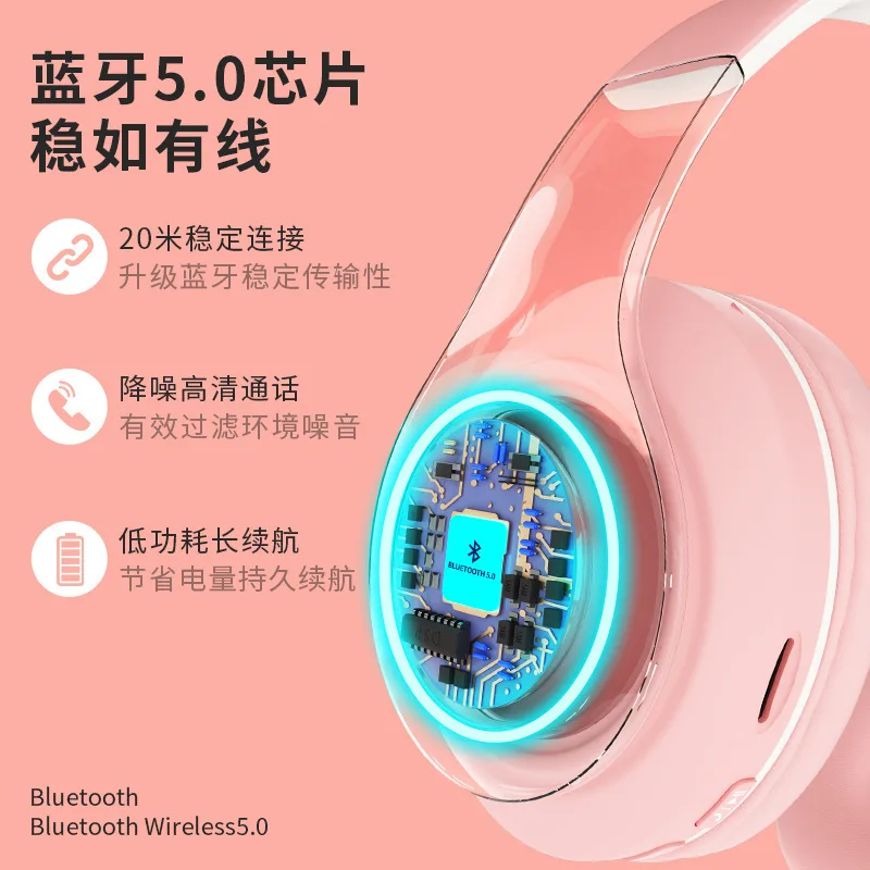Bluetooth Earphone Liquid Silicone Hook Boom Macaron Headphone Cute Headset with Microphone Wireless Headphone for Children Gift