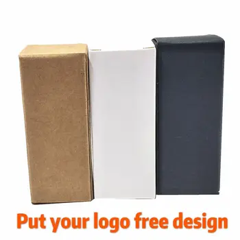 

50Pcs Kraft Paper Boxes Cosmetic box lipstick Essential Oil Bottle Storage Box Foldable Gift Package Paper Box for Wedding