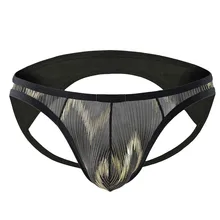 Fashion Low Waist Briefs Back Space U Convex Pouch Underpants Breathable Bulge Pouch G-String Jockstrap Boxer Backless String