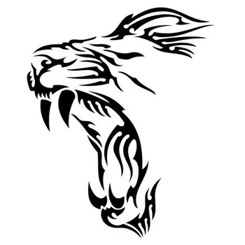 

Car Stickers AWN LION Funny PVC Car Decoration Accessories Decals Creative Waterproof Sunscreen Black/white, 16cm*13cm