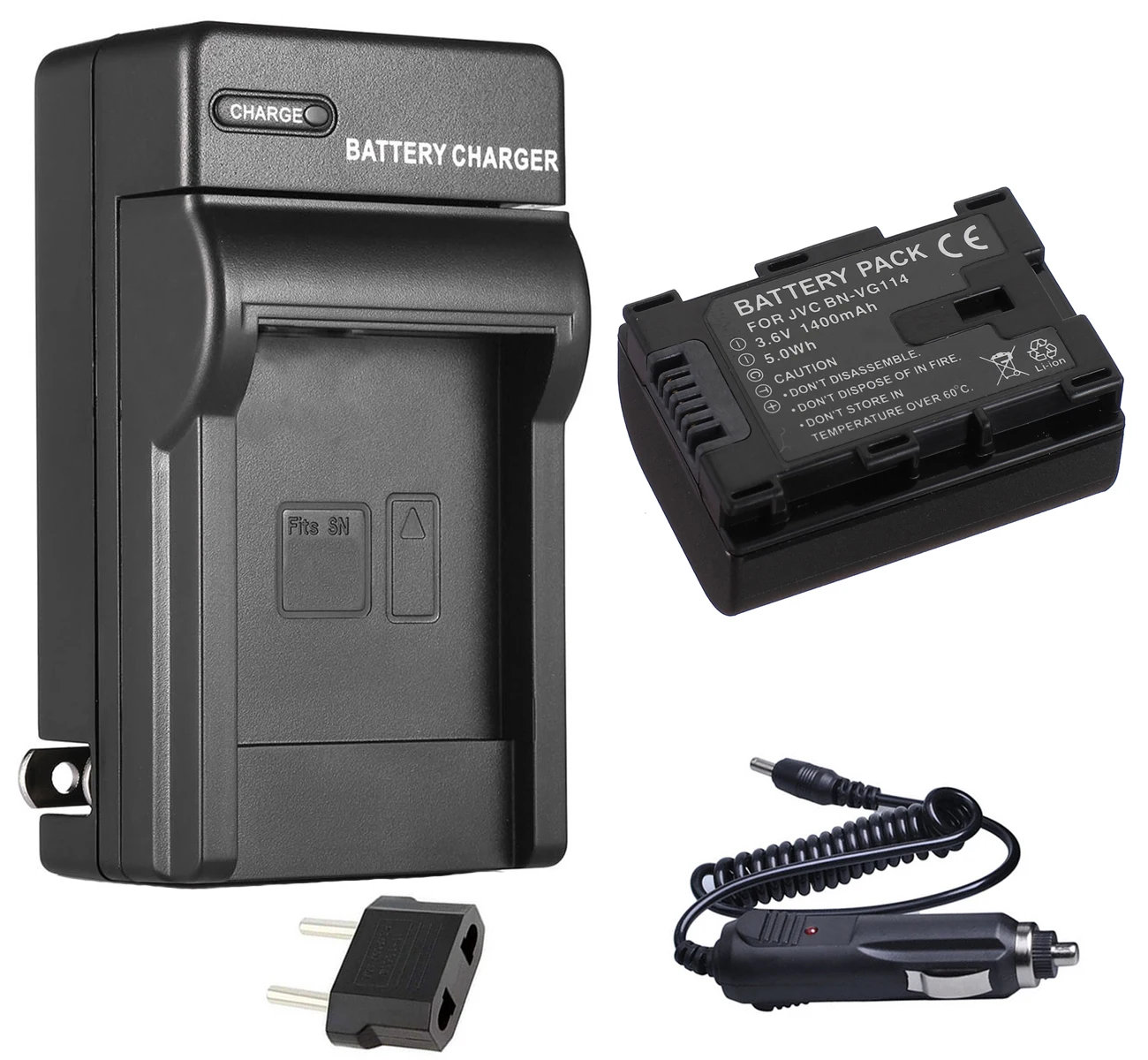 Батарейный блок+ ЖК USB зарядное устройство для JVC Everio GZ-MS110BE, GZ-MS210AE, GZ-MS210SE, GZ-MS210SEU, GZ-MS150HE, GZ-MS250BE видеокамеры - Цвет: Battery and ChargerB