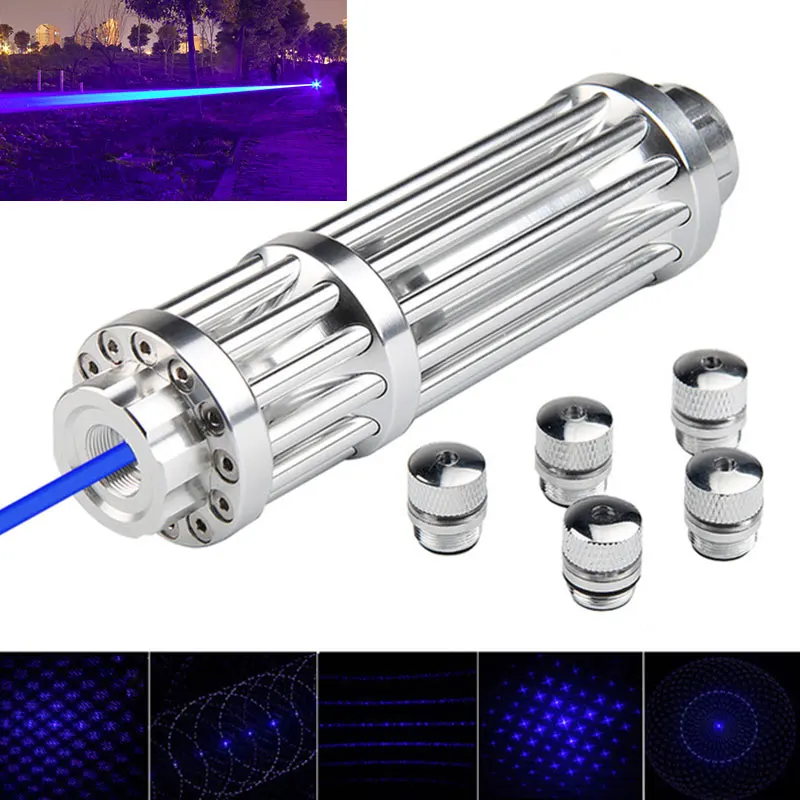 

200mW Laser Pointer Laser Pen Laser Light Silver Multicolor Starry Sky Carving Focusable Beam Flashlight Portable 7V