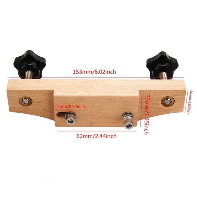 1x Maple Wood Acoustic Guitar Bridge Clamp Set Luthier Tool 1.45x6.02x0.94in