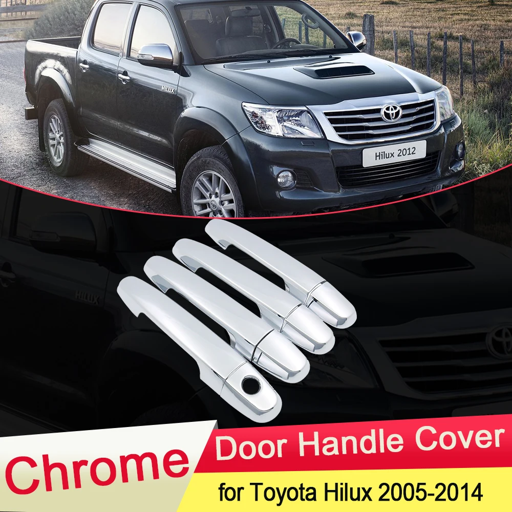 Для Toyota Hilux AN10 AN20 AN30 SR5 2005 ~ 2014 хромированная крышка дверной ручки отделка