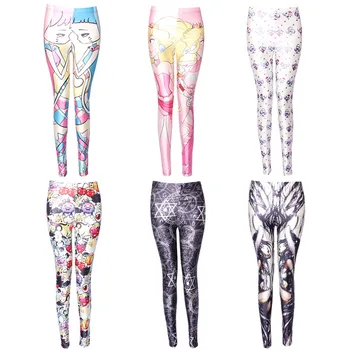 

Fashion Women Casual Capri Leggings High Waist 3D Cashew Flowers Digital Print Plus Size Mid-Calf 3/4 Stretch Leggings