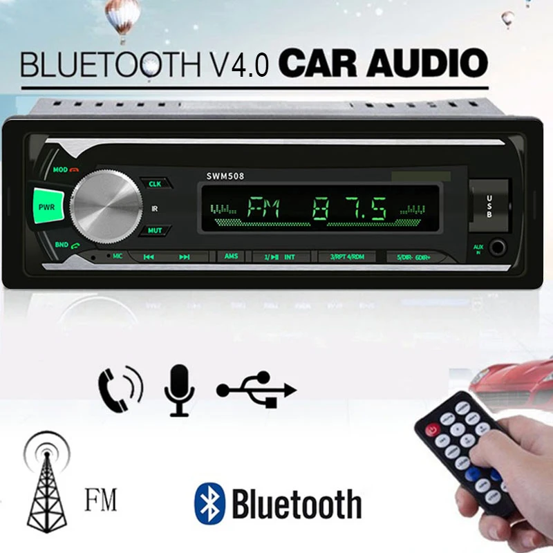TF карта Автомобильный MP3-плеер Музыкальный радиоплеер fm-модулятор Bluetooth Авто Mp3 для записи/копирования красочные кнопки света