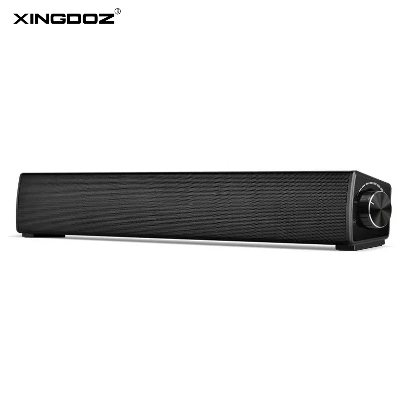 Портативный USB-динамик 20 Вт компьютерная колонка звуковая панель стерео сабвуфер