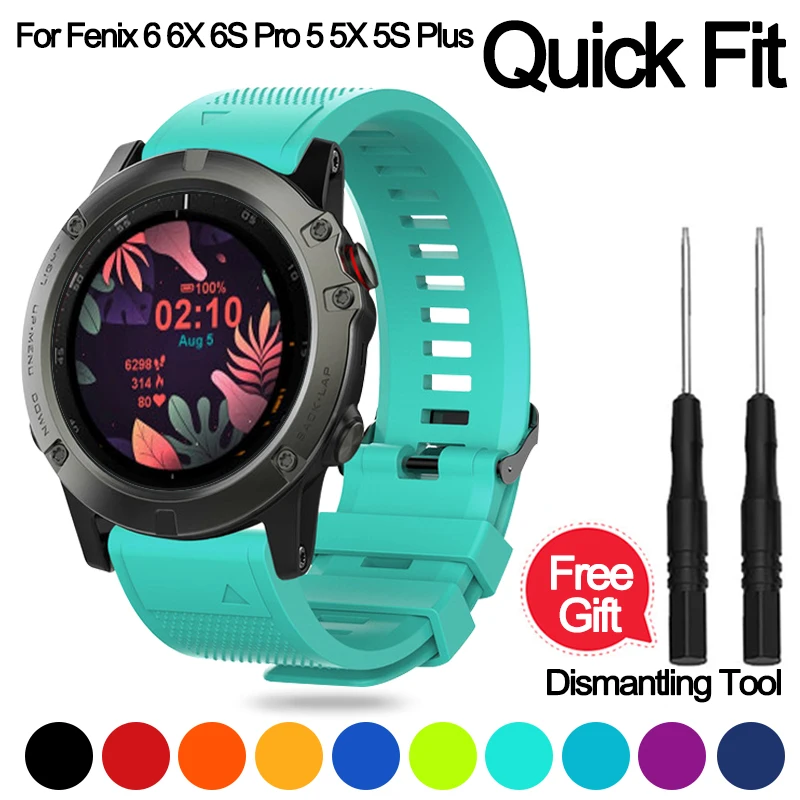 20 мм/22 мм диаметром 26 ремешок для часов Garmin Fenix 3 5 5X 5S плюс 6 6X 6S Pro быстросъемный