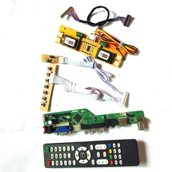 

For M170EN05 V4 V5 keyboard+Remote+Inverter T.V53 drive card board HDMI VGA USB AV RF LCD panel monitor LVDS 4CCFL 30Pin DIY kit