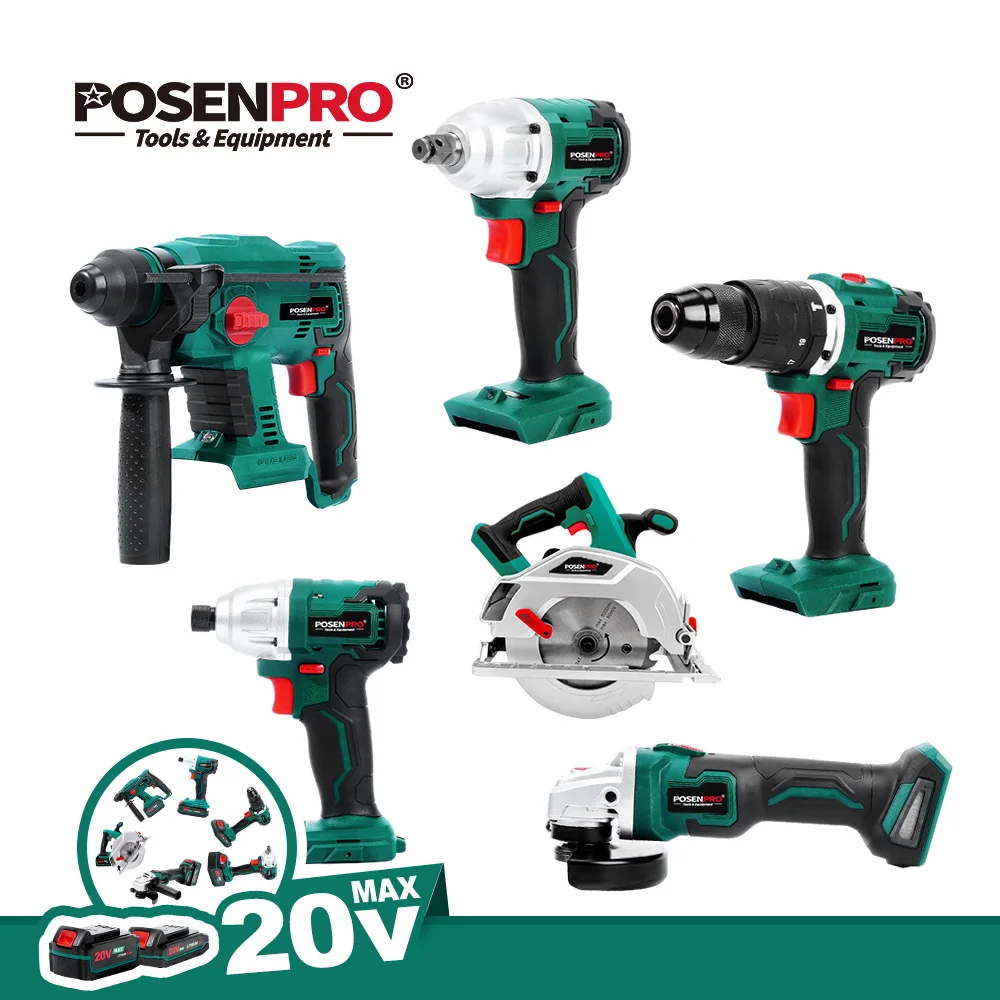 No Battery Brushless 20V Cordless Drill Driver Electric Rotary Hammer Electric Impact Wrench Cordless Bare Tools