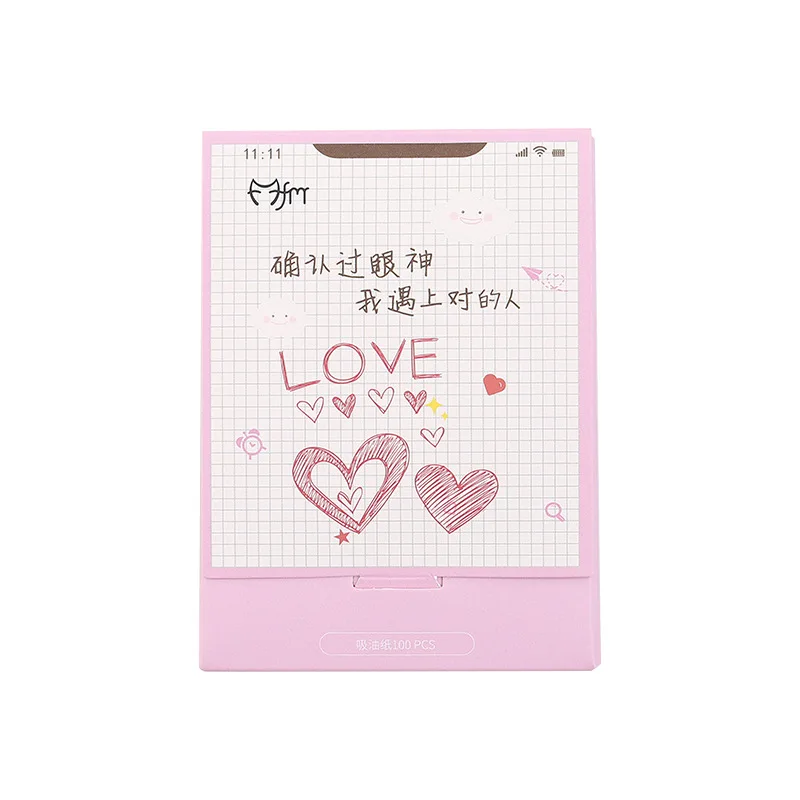 color4 100 Sheets/Set Cute Candy Make Up Oil Control Oil-Absorbing Blotting Facial Face Clean Paper Oil Control Film Beauty Tools - Цвет: color4
