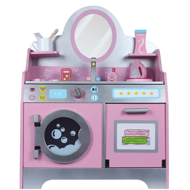 

New wooden toys home simulation toys wash table gargle enriches parent-child interaction Kindergarten Role Playing Baby game