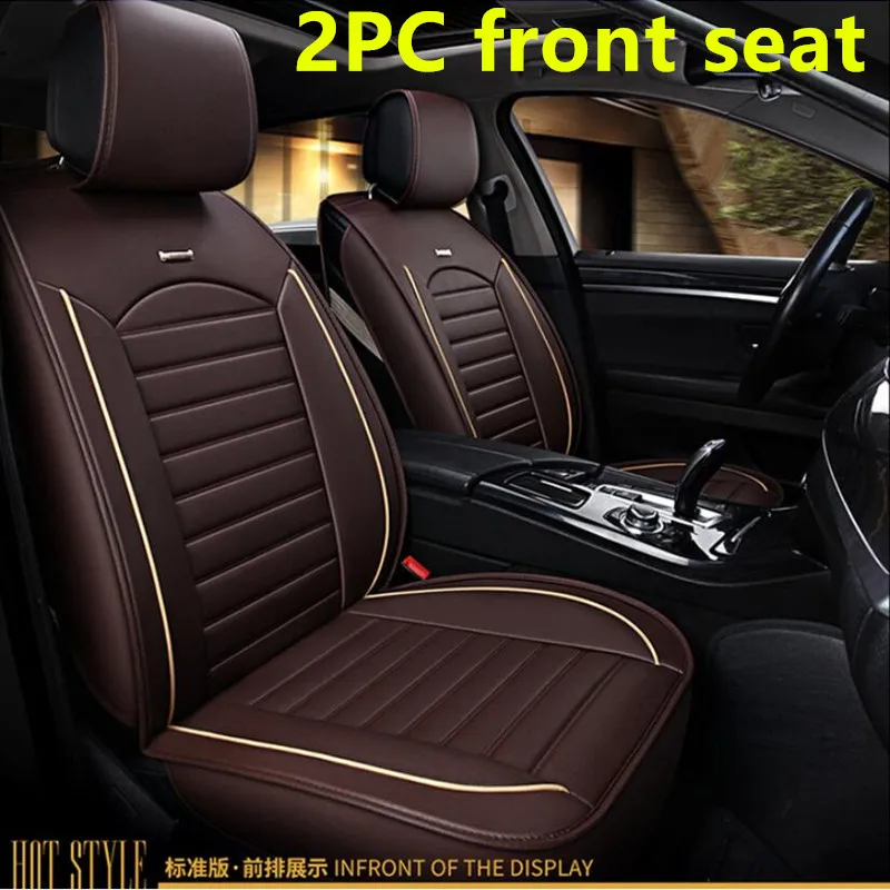 Высокое качество Универсальный из искусственной кожи для автомобильных сидений для ssangyong rexton kyron korando actyon подушки сиденья автомобиля - Название цвета: 2PC Standard Edition