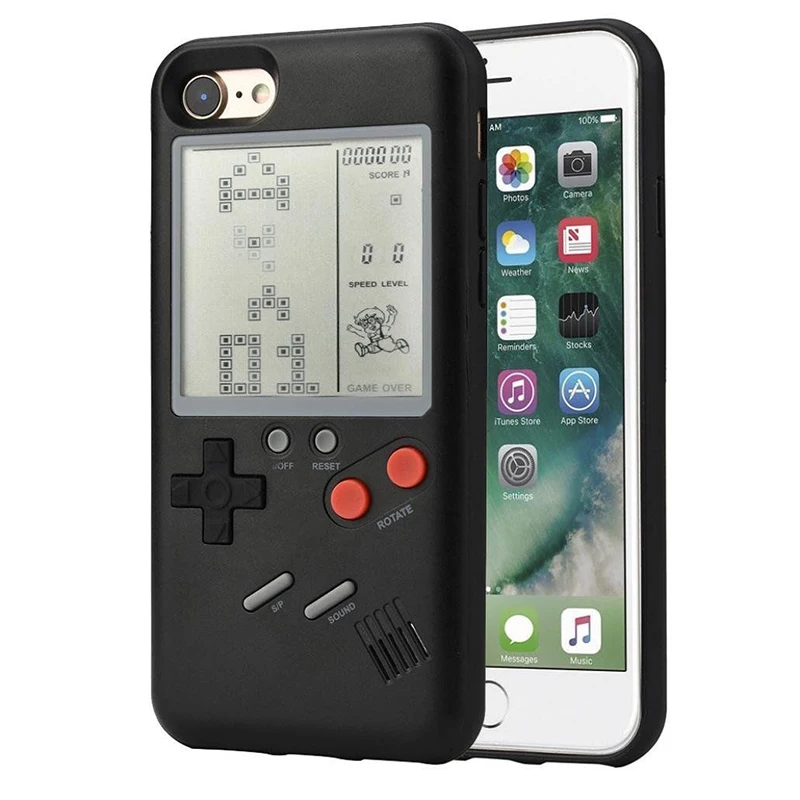 

Retro Game Phone Cases For iPhone 6 6S 7 8 X Soft TPU Silicone Tetris Gameboy Phone Case For iphone 6 6S 7 8 Plus X Fundas