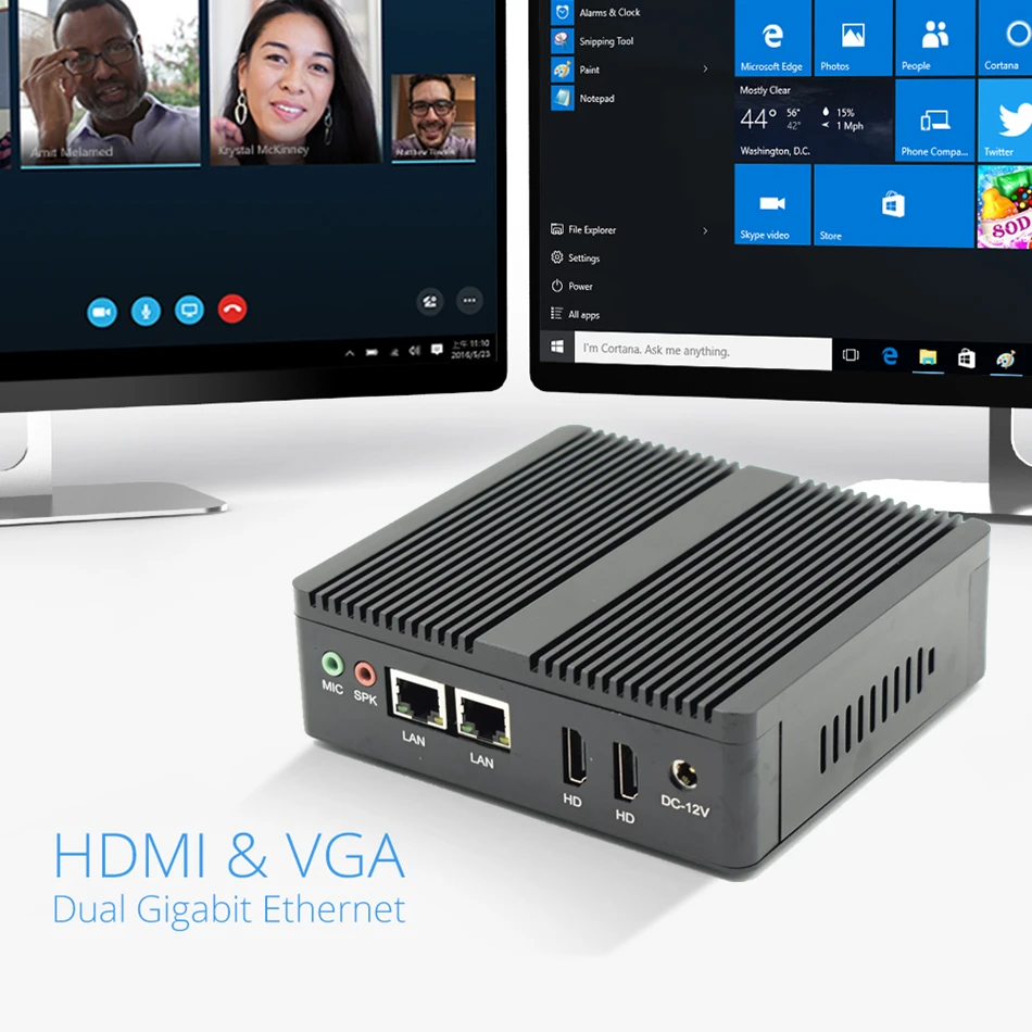 Buy Trending Topton Industrial Mini PC for Windows 10 with Intel N3160