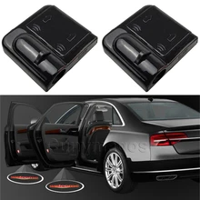 1 шт., Автомобильный Дверной светильник, беспроводной светодиодный лазерный проектор, логотип Ghost Shadow, лампа для Skoda Volvo Seat Fiat Ford Mazda