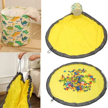 

Toy Storage Basket Large Play Mat Toy Clean-up Storage Container Quick Cleanup Waterproof Container For Home Kids Toy Organizer