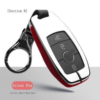 

Leather Car Key Bag Case Cover For Mercedes Benz AMG 2016 2017 2018 E Class W213 E200L E260 E300L E320L Key Holder Chain house