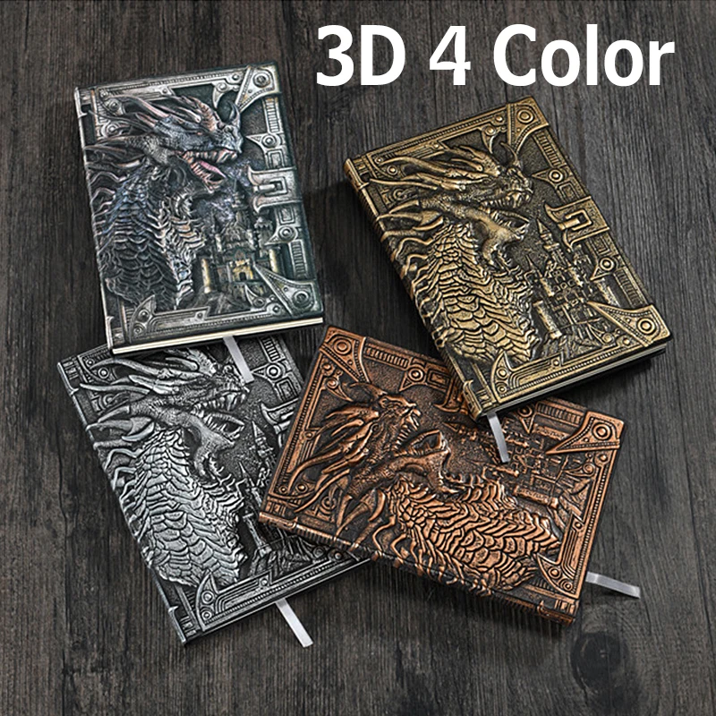 Stereo Dragão Mal Caderno Diário Blocos de Notas Diário Caderno Papel de Arte Escritório Material Escolar Presente a5 3d - Imagem 5