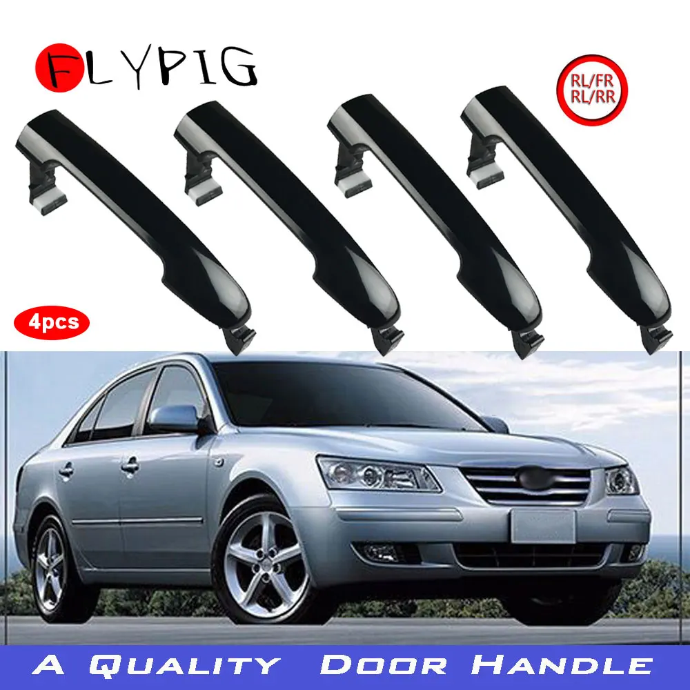 

Hot Selling Set of 4 Black Outside Door Handle Front & Rear for Hyundai Sonata 2006 2007 2008 2009 2010 826513K000