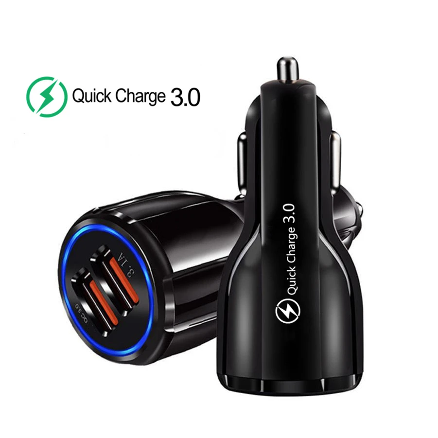 Quick Charge 3.0 Dual USB Car Charger QC3.0 Fast Charging 2 Port Mobile Phone For Samsung S8 Xiaomi Huawei Car-Charger | Мобильные