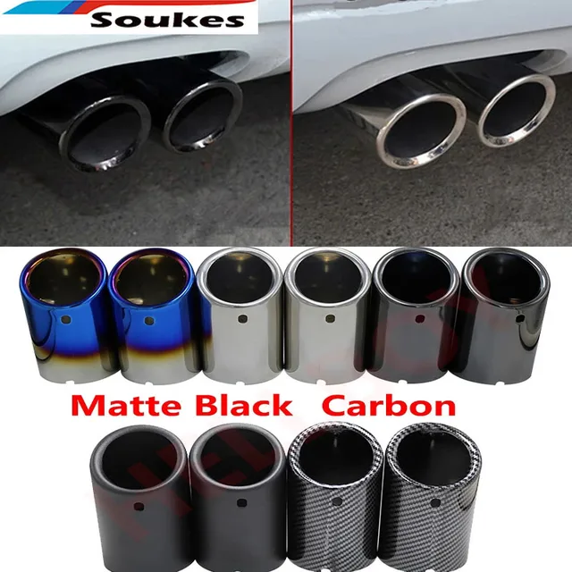 Enhance Your Car s Aesthetic with 2Pcs Auto Car Exhaust Muffler Tip Pipes Covers