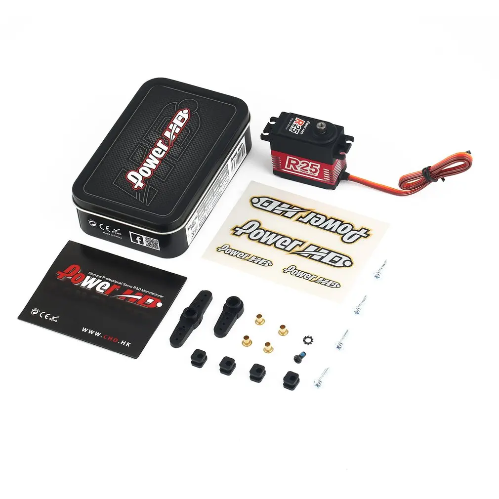 

R20/R25 Alloy Gear Digital Coreless High Voltage Servo with 25kg High Torque for RC Remote Control Car Boat Ship RC Toys Hobby