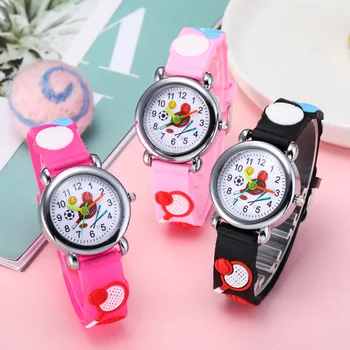

Basketball Sport Equipment Children Watch Boys Girls Student Clock Tennis Racket Dial Waterproof Sports Kids Quartz Watches Gift
