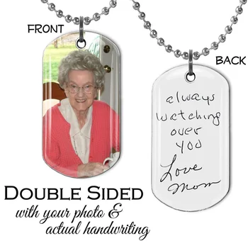 

Print in any language Handwriting necklace,Custom Photo Memorial Necklace,Signature Keychain,Handwritten Jewelry,Mom Gift